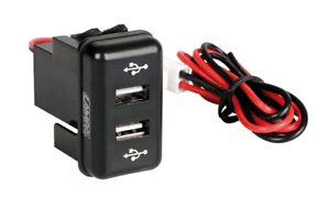 Recessed outlet double dual USB charger truck FH OEM fit 12/24V with fuse 